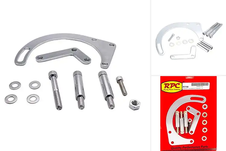 Detailed view of Best Chrome Low Mount Alternator Brackets