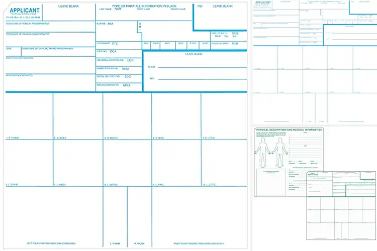 Detailed view of Best fingerprint identification cards