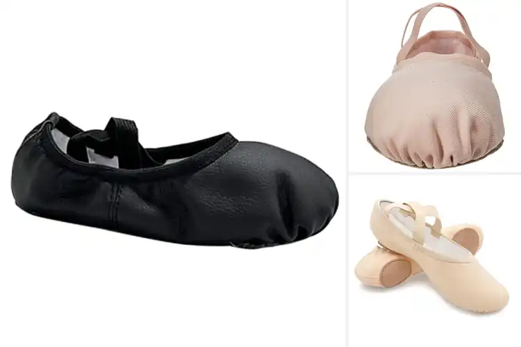 Detailed view of Best Soft Split Sole Dance Slippers