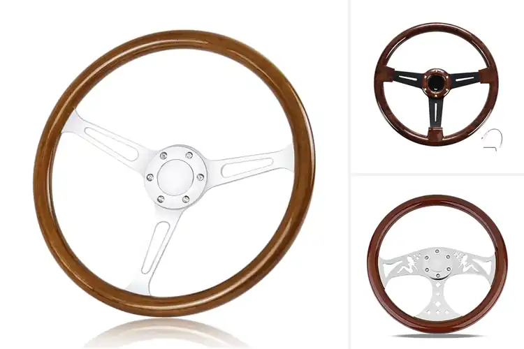 Detailed view of Best Wood Grain Steering Wheels